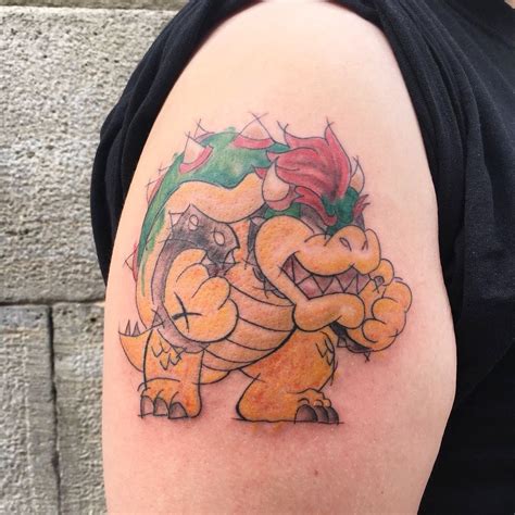 Coloured darktrash Bowser by Madlen, arm tattoo, Gaming, Nintendo ...