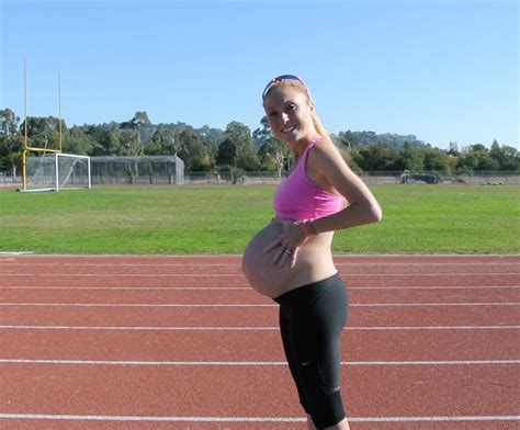 Pregnant Woman Running Marathon