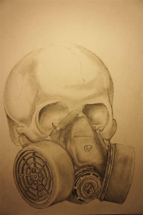 Skull With Gas Mask Drawing at PaintingValley.com | Explore collection of Skull With Gas Mask ...