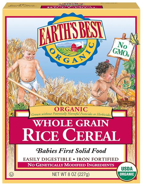 Earth's Best Organic Infant Cereal, Whole Grain Rice, 8 oz. Box - Walmart.com