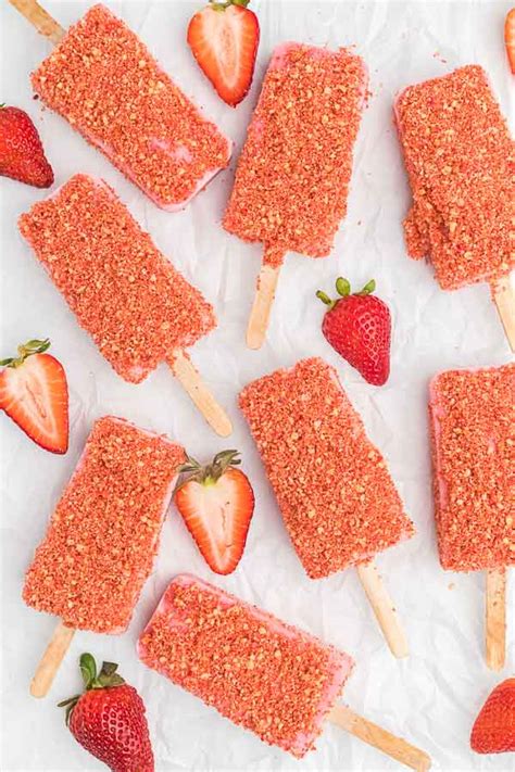 Strawberry Shortcake Popsicle - Homemade Popsicle Recipe