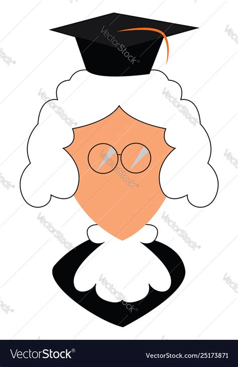 Cartoon funny judge or color Royalty Free Vector Image