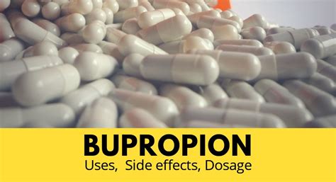 Bupropion: Uses, Side effects, Dosage - DrugsBank