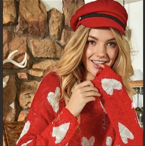 New BiBi Vici Red White Distressed Heart Sweater Large NWT | eBay