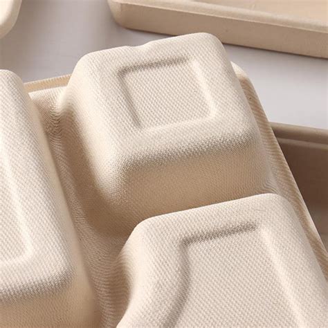 Free Sample 1400ml Microwavable Bagasse Packaging Biodegradable ...