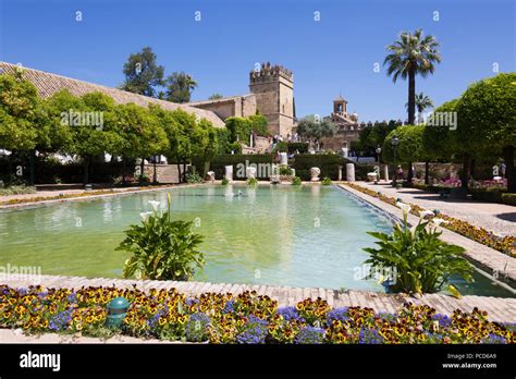 Gardens of the Alcazar de Los Reyes Cristianos, UNESCO World Heritage Site, Cordoba, Andalucia ...