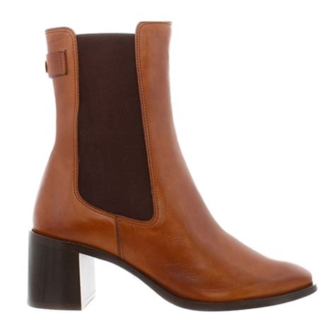 Carl Scarpa Faith Tan Leather Block Heel Chelsea Boots | Jarrold, Norwich