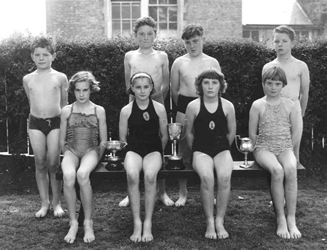 St Lawrence with St Paul’s School Swimming Team, around 1955