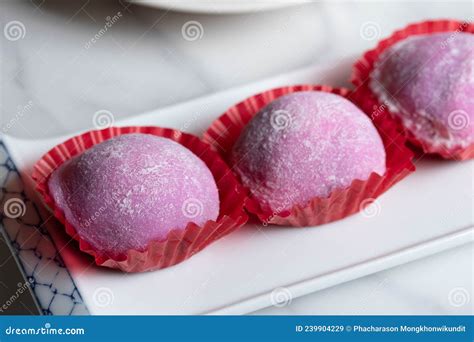 Daifuku, Japanese Confectionery, Round Shape Stock Image - Image of ...