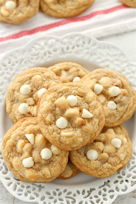 Soft and Chewy White Chocolate Macadamia Nut Cookies - Cafe Delites