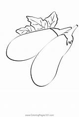 Eggplant 1 Coloring Page For Kids  Free Eggplant Printable sketch template