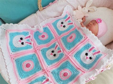 Baby Bunny Crochet Blanket - Share a Pattern