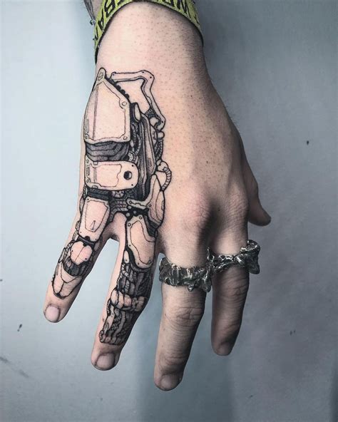 Mechanical Hand Tattoo