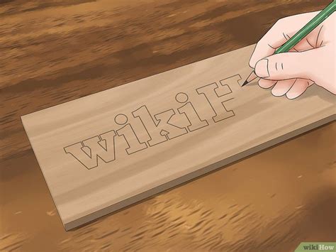 3 Ways to Carve Wood Letters - wikiHow Carving Letters In Wood, Dremel ...