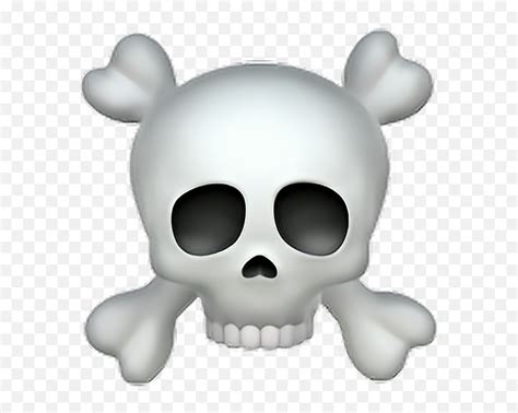 Skull Bones Emoji Emoticon - Emojis Calavera Png,Skull Emoji Transparent - free transparent png ...