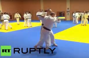 New Footage of Vladimir Putin Training Judo with Russian National Team