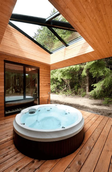 Sunken Hot Tub, Woodland House, Getaway Cabins, Tofino, Indoor ...