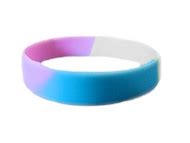 Bisexual Pride Silicone Bracelet Wristlet - LGBT Pride Wristband w/ Bi Pride Flag Colors - Pride ...