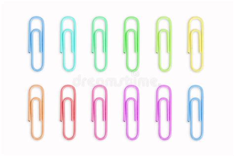 12 Colors of Real Paper Clips Stock Image - Image of gadget, memo: 26166907