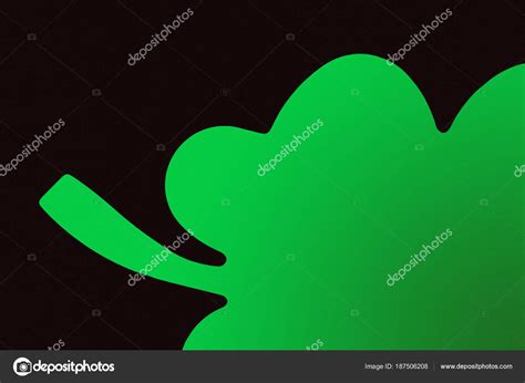 Close View Green Shamrock Symbol Isolated Black — Stock Photo © EdZbarzhyvetsky #187506208