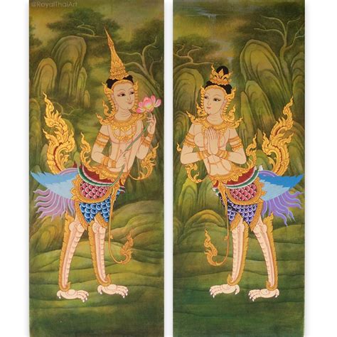 Kinnara Kinnari Painitng - Famous Southeast Asian Art for Sale Online