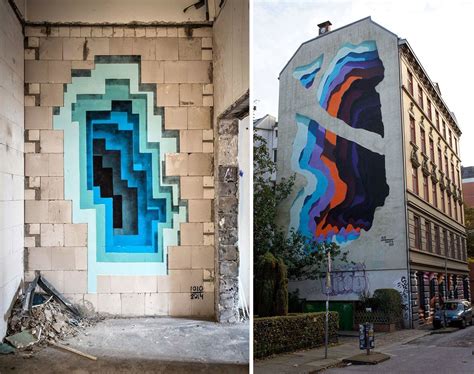 New Murals by ‘1010’ Expose Hidden Portals of Color in Walls and Buildings http://www ...