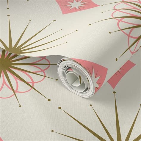 Starburst Pink Wallpaper | Spoonflower