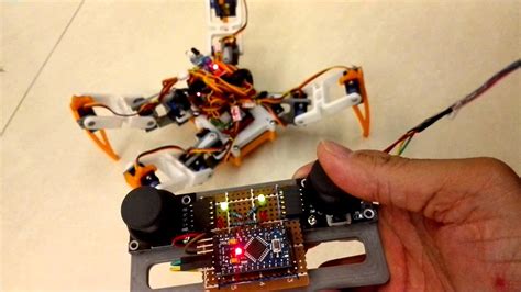 spider robot move by remote control (quadruped, quad robot) - YouTube