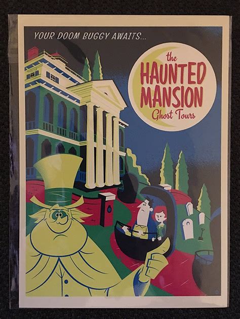 Disneys Wonderground Gallery Haunted Mansion Poster Postcard by Dave ...