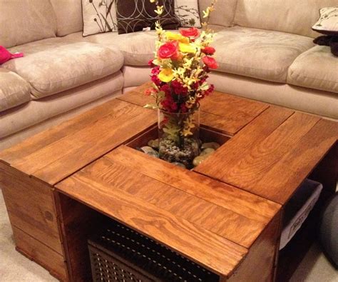 Crate Coffee Table | Coffee table square, Decorating coffee tables, Coffee table farmhouse