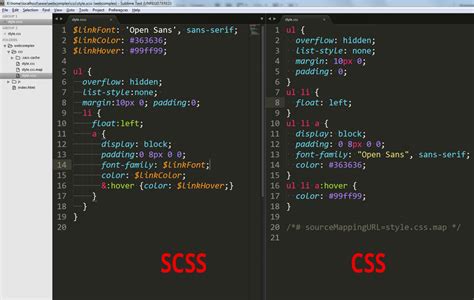 SCSS – синтаксис, вложенность и переменные