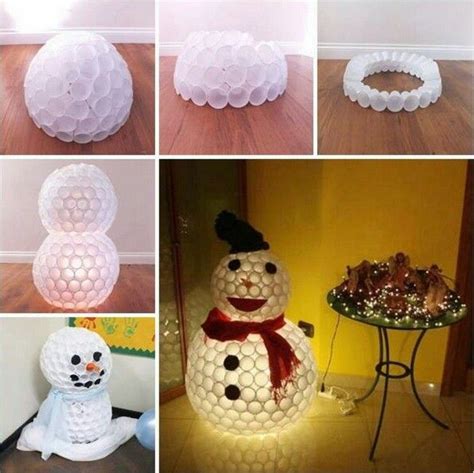 Snowman out of paper cups | Inexpensive diy christmas gifts, Christmas projects diy, Christmas ...