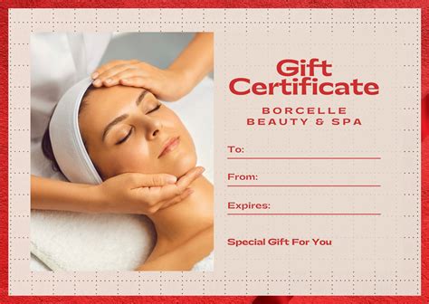 Spa Gift Certificate Templates