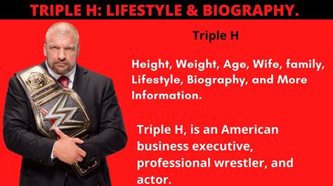 Triple H Lifestyle and Biography. | Infopedia | - YouTube