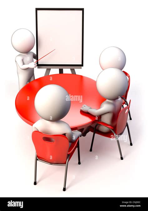 Cartoon Business People In Meeting Cut Out Stock Images & Pictures - Alamy