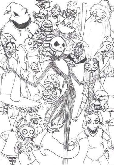 Nightmare before Christmas coloring pages part 3