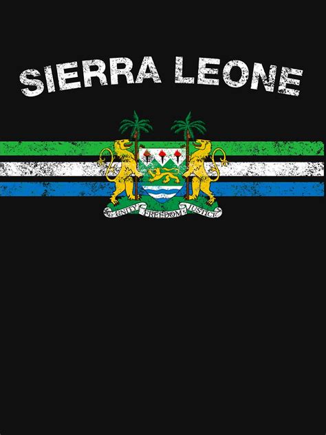 "Sierra Leonean Flag Shirt - Sierra Leonean Emblem & Sierra Leone Flag Shirt" T-shirt by ozziwar ...