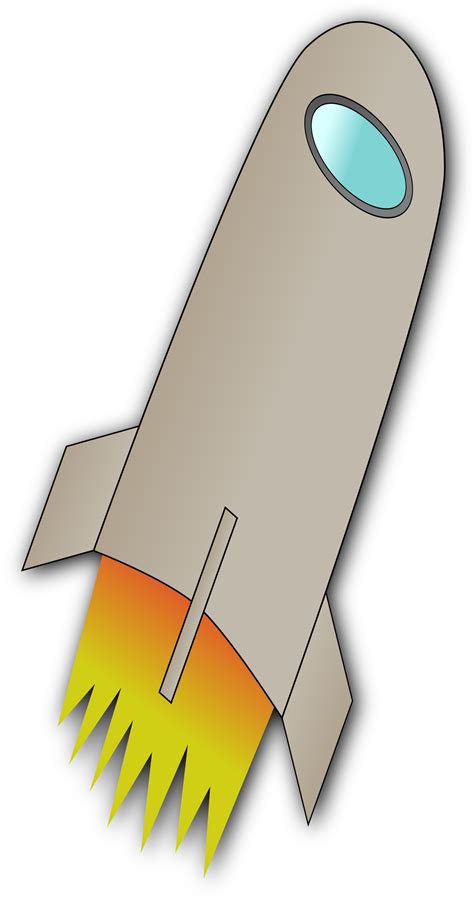 Clipart - Space Rocket Whit Fire