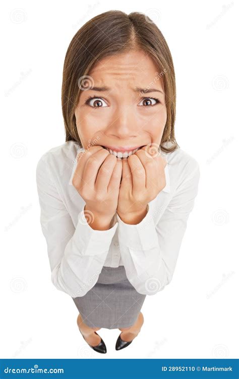 Frightened and Stressed Young Business Woman Stock Photo - Image of fear, afraid: 28952110