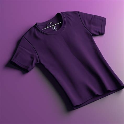 Premium AI Image | Purple Tshirt Mockup on dynamic plain background ...