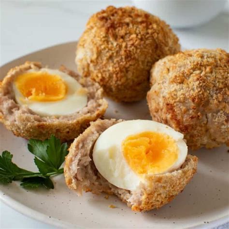 Air Fryer Scotch Eggs - Hint of Healthy