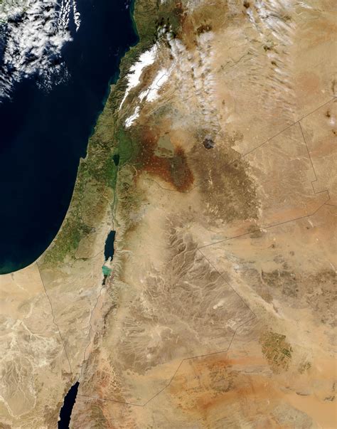 Satellite Image of the Holy Land - World Geographics