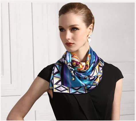 Elegant Pure Plain Silk Scarf Shawl Floral Large Square 35X35 1021100431 | Plain silk scarf ...