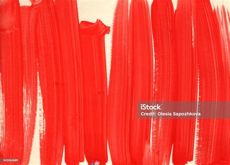 Red Paint Brush Texture Stock Illustration - Download Image Now ...