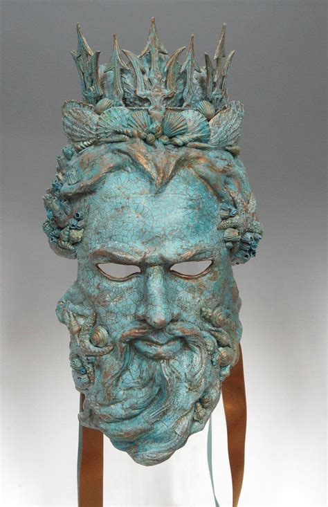 Poseidon/neptune Mask OUT OF Stock/made to Order - Etsy | Masque, Masque en papier mâché, Art ...