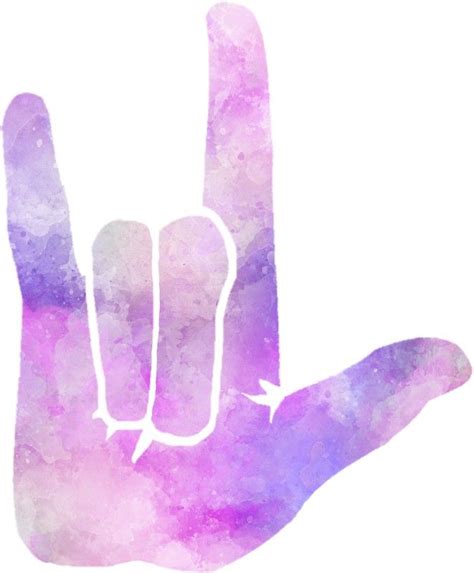 'Watercolor Sign Language I Love You' Sticker by owlistic in 2020 | Sign language art, Sign ...