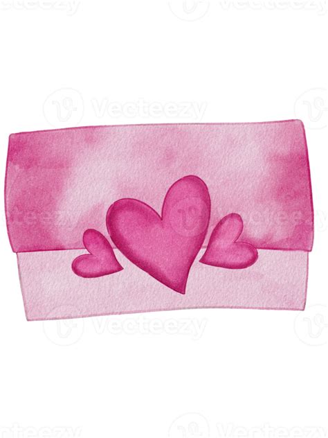 Free cute pink envelope illustration with heart decorations 16618284 PNG with Transparent Background