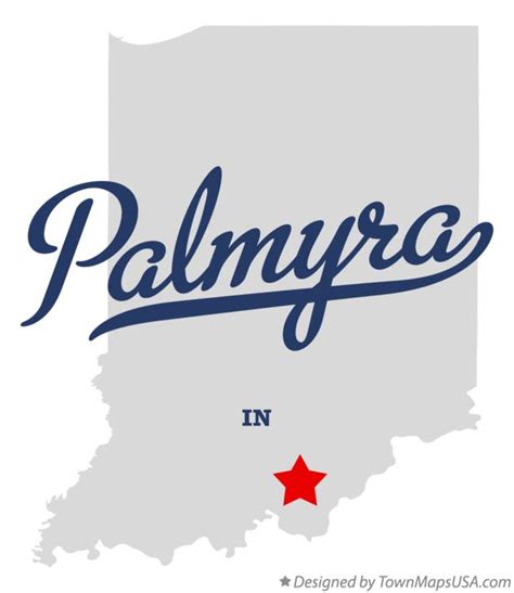 Map of Palmyra, Harrison County, IN, Indiana