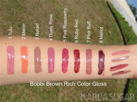 Lipgloss Swatches, Makeup Swatches, Brown Color, Rich Color, Bobbi Brown Lip Gloss, Sand Beige ...