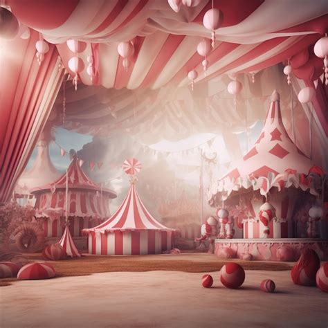 Premium AI Image | A circus tent is set up in a circus setting.